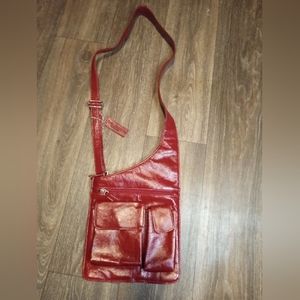 Genuine Leather Red Clarita's Accessories crossbody bag